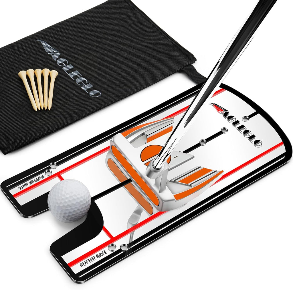 Golf Putting Mirror Training Aid - 12'L X 6'W Acrylic with Putter Line Mirrored, Putting Trainer for Golfer Align Eyes, Body, Putter Face, Golf Training Aid Equipment