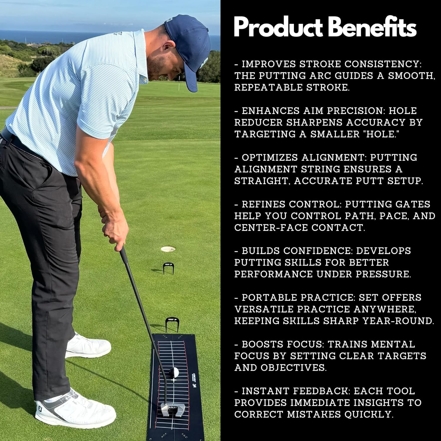 A-ONE Putting Set - Training Aids to Improve Performance, Arc, String, Golf Training Aid - Level up Your Golf Game Today